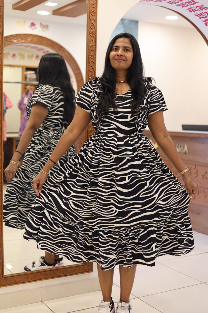 Ruffle Crepe Maxi (fully lined) M009 - Image 2