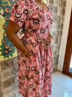 Pastel Swirl Nursing Maxi Dress M0025 - Image 3