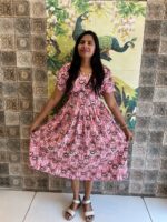 Pastel Swirl Nursing Maxi Dress M0025
